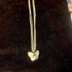 Vintage Avon, mother of pearl butterfly necklace